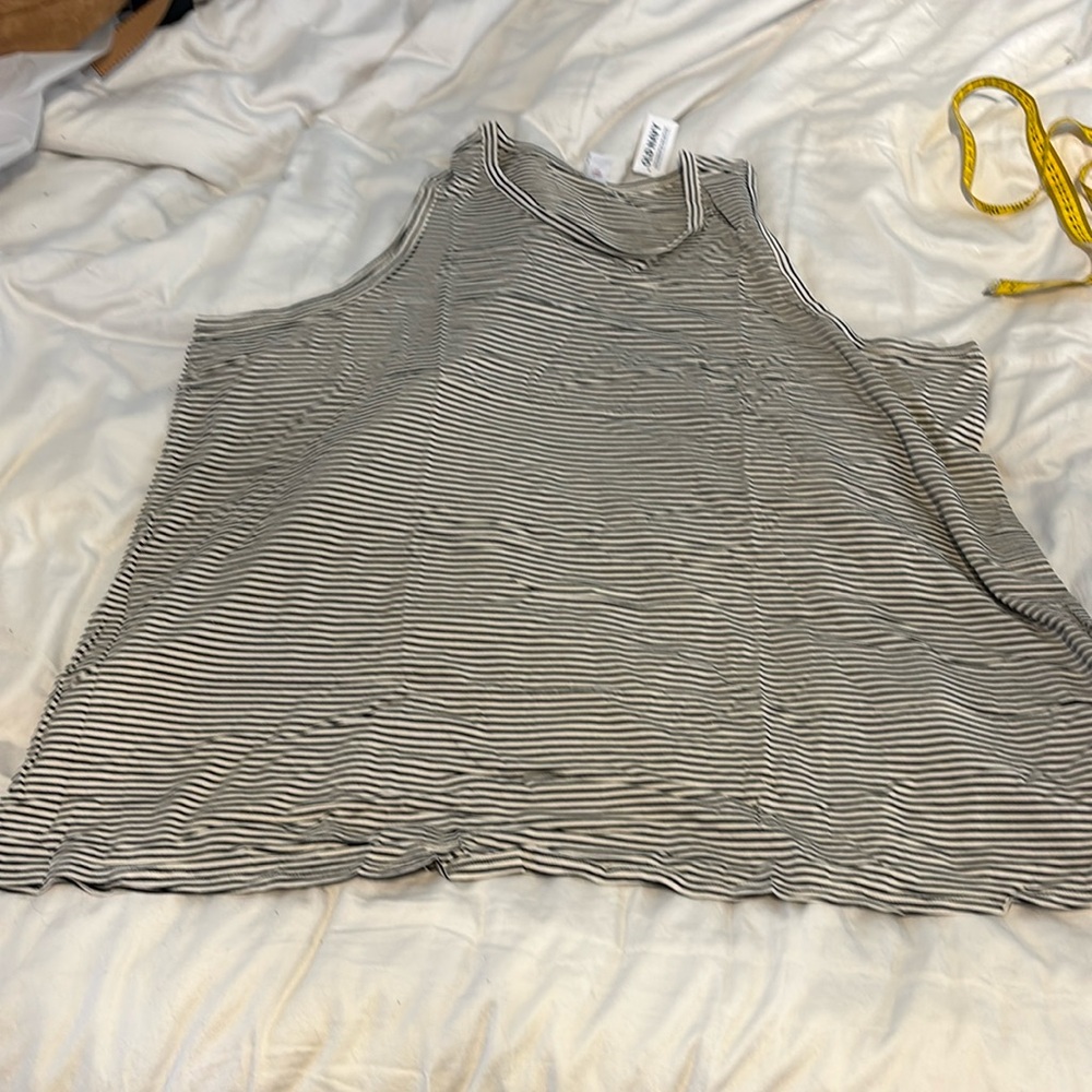 Old Navy black and white striped tank